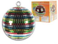 SFERA ROTANTE A SPECCHI MULTICOLORE - 20 CM