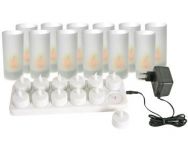 SET 12 CANDELE A LED RICARICABILI