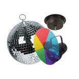 Kit da discoteca: proiettore e sfera a specchi
