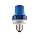Mini lampadeggiante strobo blu con attacco E27
