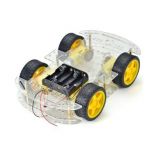 Base Robot Car Chassis 4 ruote con motoriduttori e portabatterie